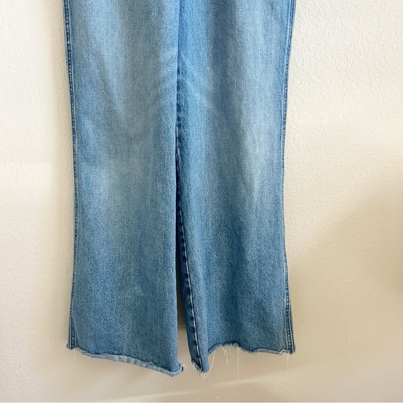 WRANGLER Classic Wide Leg Denim Overalls 70's Retro Size S - Picture 6 of 16